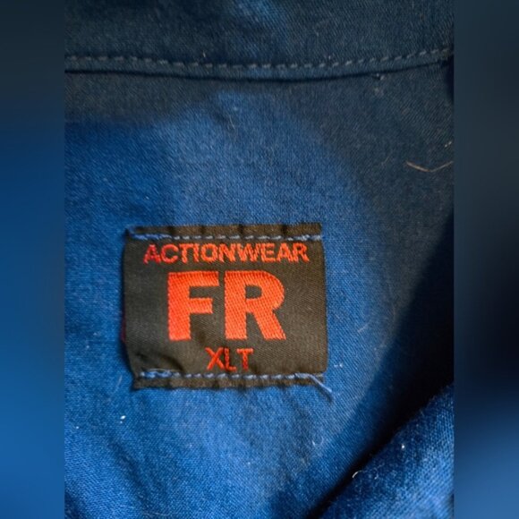 Actionwear Fire Rated Workwear Streetwear Size XL Distressed Button Down Shirt - Picture 4 of 11